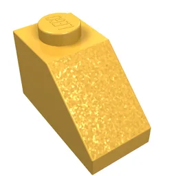 Brick Sloped 45° 2 x 1 with Bottom Pin / Bright Light Orange