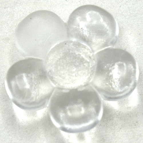 Lego Clikits Icon, Flower 2 x 2 Small, 5 Petals with Pin [Polished] / Trans-Clear