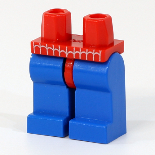 Lego Hips and Blue Legs with Spider-Man Webbing Print
