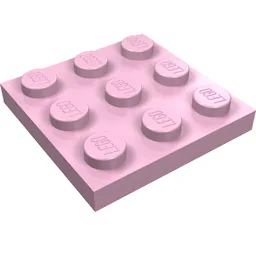 Plate 3 x 3 / Bright Pink