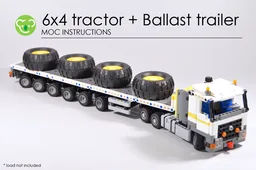 6x4 Tractor with Ballast trailer