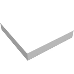 Tile 2 x 2 with Groove / White