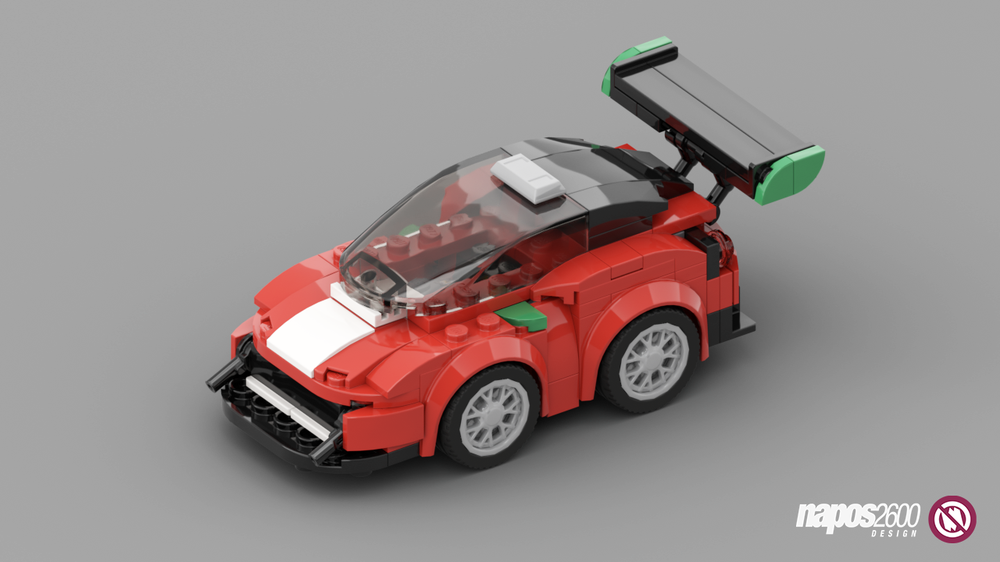 Lego 75886 Ferrari 488 GT3 Scuderia Corsa Chibi Alternate