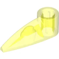 Technic Tooth 1 x 3 with Axle Hole [Rounded Underside] / Trans-Neon Green