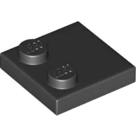 Plate Special 2 x 2 with Only 2 studs / Black