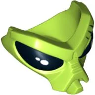 Headwear Accessory Mask / Face, Alien with Black Eyes Print (Alien Conquest Commander) / Lime