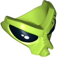 Lego Headwear Accessory Mask / Face, Alien with Black Eyes Print (Alien Conquest Commander) / Lime