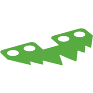 Lego Hipwear Skirt, Six Points, Four Holes (Grass) / Bright Green