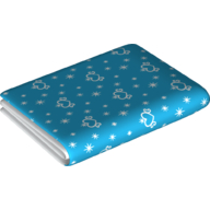 Lego Duplo Blanket 5 x 6 with White Hearts & Stars Print / Blue