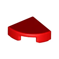 Tile Round 1 x 1 Quarter / Red