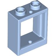 Lego Window 1 x 2 x 2 Flat Front / Bright Light Blue