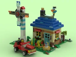 Homestead, Windmill, Red Jalopy — 10717 + a baseplate