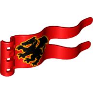 Lego Duplo Flag Wavy 2 x 5 with Castle Dragon Print