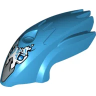 Fairing, Fly Wheel, Bird Shape with Silver Beak Voom Voom Print / Dark Azure