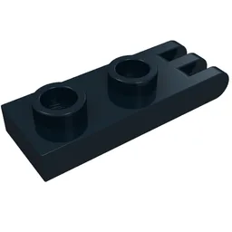 Hinge Plate 1 x 2 with 3 Fingers [Hollow Studs] / Black