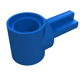 Technic Pin Connector Hub with 1 Axle / Blue