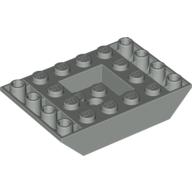 Lego Brick Sloped Inverted 45° 6 x 4 Double with Recessed Center / Light Gray