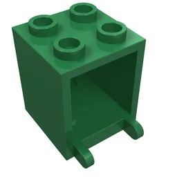 Box 2 x 2 x 2 [Hollow Studs] / Green