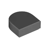 Tile Round 1 x 1 Half Circle / Dark Bluish Gray