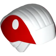 Helmet Rebel Trooper with Ear Protectors, Red Sides Print / White