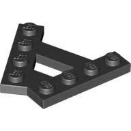 Wedge Plate 4 Stud 45° Angle Plate / Black