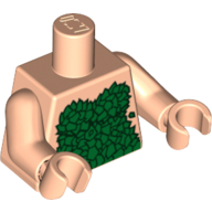 Lego Torso Dress Made of Leaves Print (Poison Ivy), Light Nougat Arms and Hands / Light Nougat