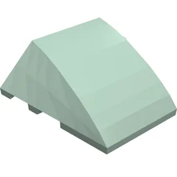 Brick Wedged, Curved 4 x 3 No Studs [Plain] / Sand Green
