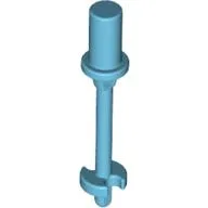 Bar 3L with Handle, Stop Ring and Side Stops (Minifig Ski Pole) / Medium Azure