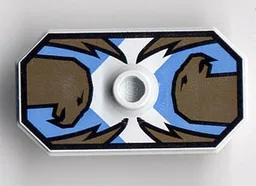 Shield Rectangular with Stud, Knights Kingdom Jayko Hawk Print