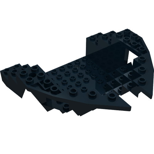 Lego Boat Hull Section, Small Bow 12 x 12 x 5 1/3, Top / Black