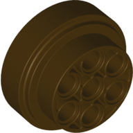 Lego Wheel 31 x 15 Technic, 7 Pin Holes / Dark Brown