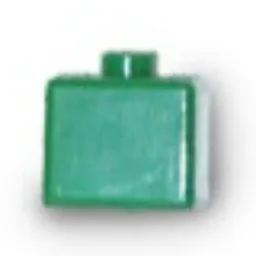 Pen Bead, Square with Bionicle Figure Print / Light Blue