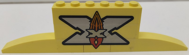 Lego Stickered Assembly 14 x 6 x 3 with Island Xtreme Stunts Logo Pattern (Sticker) - Set 6740
