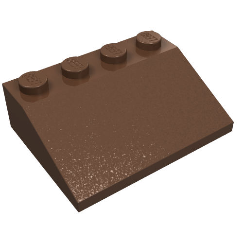 Lego Brick Sloped 33° 3 x 4 / Brown