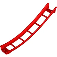 Vehicle Track, Roller Coaster Ramp Large Lower Part, 6 Bricks Elevation / Red
