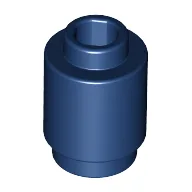 Brick Round 1 x 1 Open Stud / Dark Blue