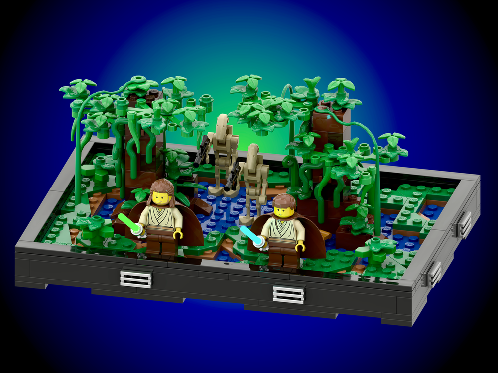 Lego Diorama Swamp Encounter - Episode I Phantom Menace SW
