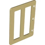 Duplo Door with Two Long Window Panes / Tan