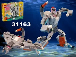 Transformer Manta Ray using LEGO Creator 31163: Playful Cat
