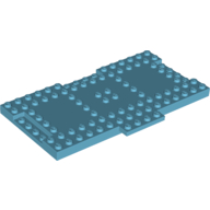 Lego Plate Special 9 x 16 x 2/3 with 1 x 4 Recessed / Medium Azure