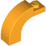 Brick Arch 1 x 3 x 2 Curved Top / Bright Light Orange
