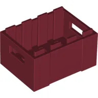 Box / Crate with Handholds 3 x 4 x 1 2/3 / Dark Red