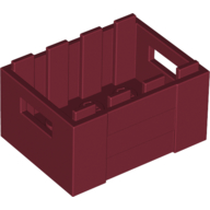 Lego Box / Crate with Handholds 3 x 4 x 1 2/3 / Dark Red