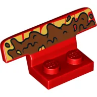 Spoiler, Plate Special 1 x 2 with Mud Print / Red