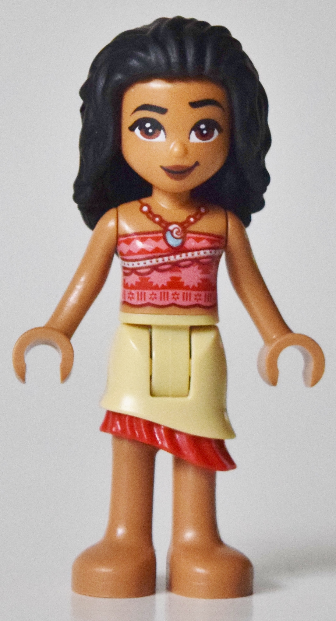 Lego Moana - Red/Pink Shirt, Tan Skirt