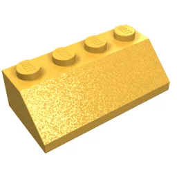 Brick Sloped 45° 2 x 4 / Bright Light Orange