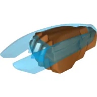 Weapon Ninjago Time Blade with Trans-Dark Blue Claws and Blades Pattern / Pearl Copper