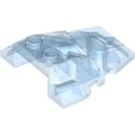 Brick Wedged, Sloped 4 x 4 Fractured Polygon Top / Trans-Medium Blue