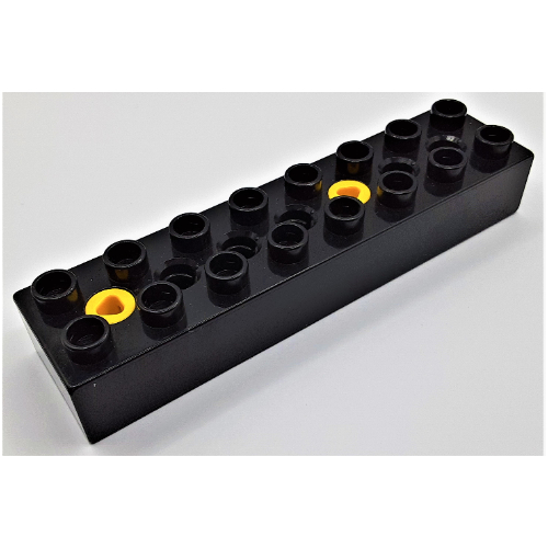 Lego Duplo Toolo Brick 2 x 8 with 2 Screws in Holes 1 and 5 / Blue