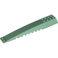 Lego Brick Wedged, Curved 16 x 4 Triple with Inner Ridges / Sand Green